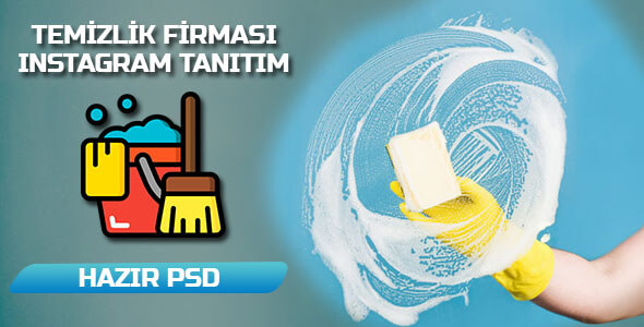 PSD Banner - Temizlik Firması Tanıtım Paketi