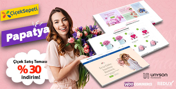 Papatya - WordPress Responsive Çiçek Satış Teması