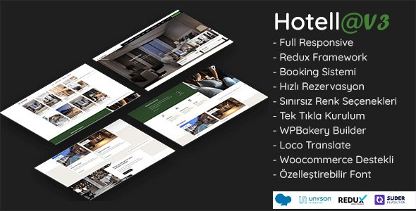 Hotella v3 - WordPress Otel Pansiyon Teması