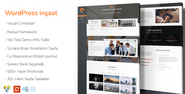 Turka İnşaat - WordPress İnşaat Teması